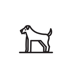 Airedale Dog Animal Outline Icon
