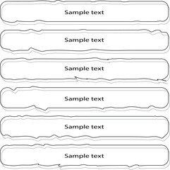 Set of frames with sample texts. 