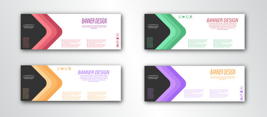 Abstract banner template. Editable vector illustration