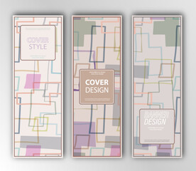 set of patterns of their abstract shapes and figures for banners, covers, brochures, textures in a minimalist style