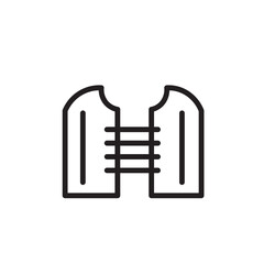Beach Jacket Vest Outline Icon