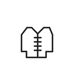 Beach Jacket Vest Outline Icon