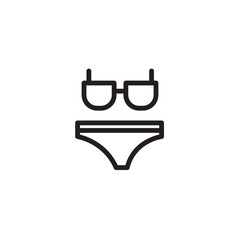 Bikini Clothes Clothing Outline Icon