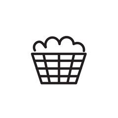Basket Cleaning Clothind Outline Icon