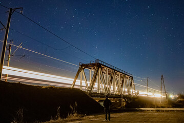 Astro survey near the railway, near the village of Nikolo-Pavlovskoye, Monzino station. Ural, 2023.