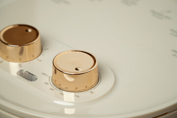 Air fryer oil free or deep fryer machine isolated on white background,Healthy oil-free fryer,pastel color