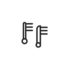 Hair Comb Makeup Outline Icon