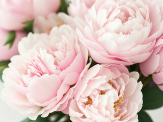 Pastel pink peonies, wedding, Easter, Mother's day, vintage style, generative ai.