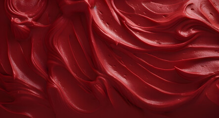 Red color velvet cream texture background.