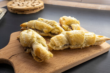 puff pastry croissant. bakery. food concept. dessert