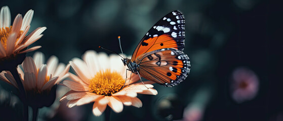 Fototapeta na wymiar butterfly on flower , Generative AI 