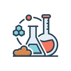 Color illustration icon for chemistry