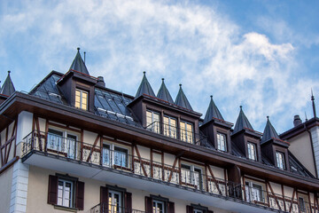 old style building in switzerland - 597688452