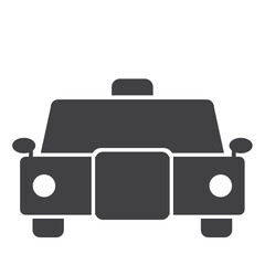taxi car icon, solid icon on transparent background.