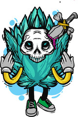 colorful funny and scary Monster illustration