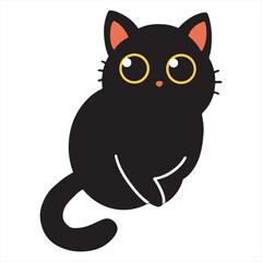 black cat cartoon