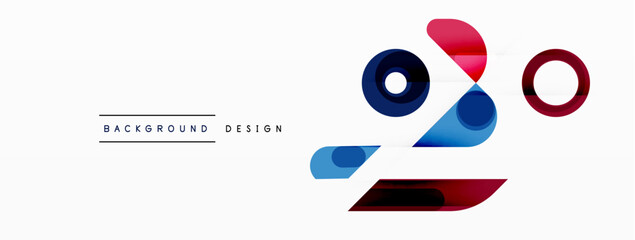 Colorful triangles and circles abstract background. Design for wallpaper, banner, background, landing page, wall art, invitation, prints, posters