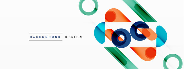 Circle minimal abstract background. Design for wallpaper, banner, background, landing page, wall art, invitation, prints, posters