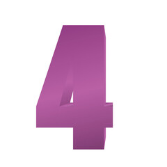 Obraz premium 3D Vector Number