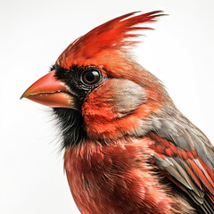 Cardinal Portrait on White Background - Made with Generative AI