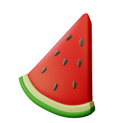 3D Icon Watermelon Fruit Illustrations