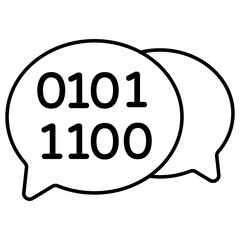Premium download icon of binary chat 