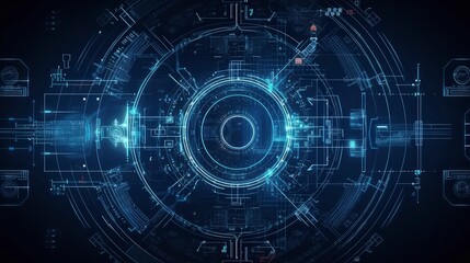 Artificial intelligence technology wallpaper and background. 