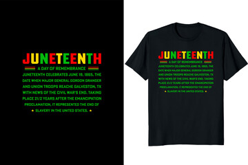 Juneteenth Day T-Shirt Design