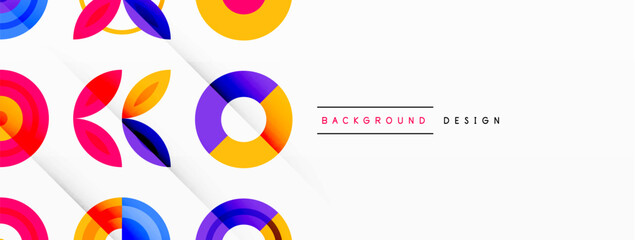 Vibrant and eye-catching vector background featuring a grid of colorful circles arranged in a patterned composition, perfect for modern and trendy designs