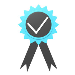 3d icon of checklist medal