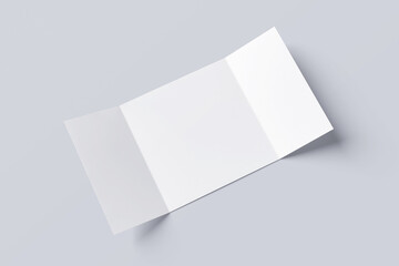 dl gate fold blank mockup