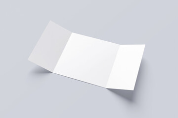 dl gate fold blank mockup