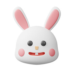 3D Icon Bunny Easter Day Illustration