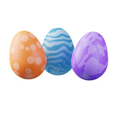 3D Icon Decorative Eggs Easter Day Illustration