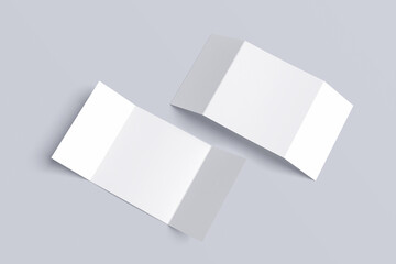 DL gate Fold Blank Mockup