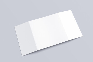 DL gate Fold Blank Mockup