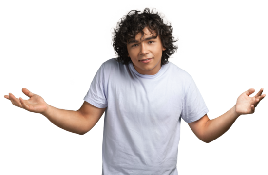 Portrait of a Confused Young Man