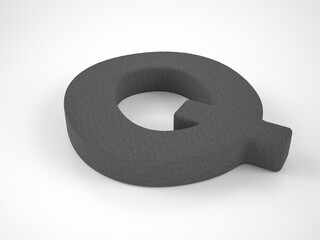 Knitted letter Q