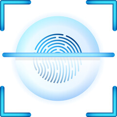 Abstract fingerprint scanner in progress