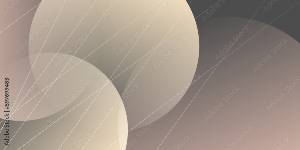 Poster abstract layered geometric round shapes white and gray colored lit background design, overlapping tr