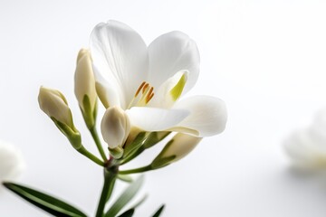 Fototapeta na wymiar AI Generative Capturing the Beauty of Simplicity Freesia in Minimalism Photography