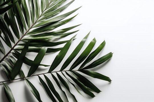 AI Generative Embracing Simplicity Minimalist Photography with Palm Leaves