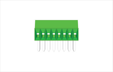 Terminal blocks included may be green or black.