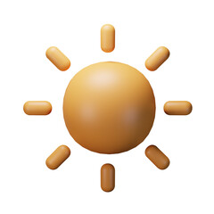 3D Icon Sunny Day Weather Forecast