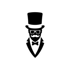 man, tuxedo, suit, top hat, mustache,