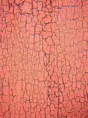 Old red paint on the wall. Vintage texture