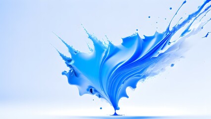Blue liquid splashes