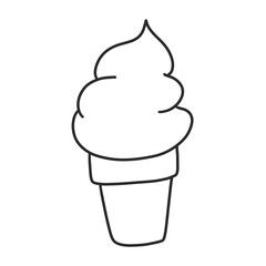 ice cream cone on png background