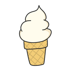 ice cream cone on png background
