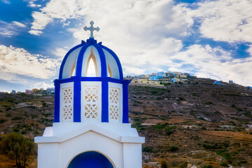 Typical Small Tower in a Church Yard in Mesa Gonia, near the Famous Panagia Episkopi Church near...